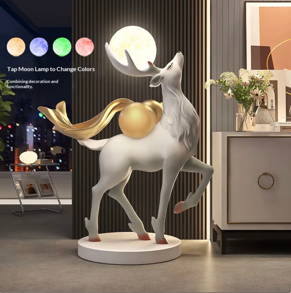 Lunaro Illuminated Deer Floor Sculpture