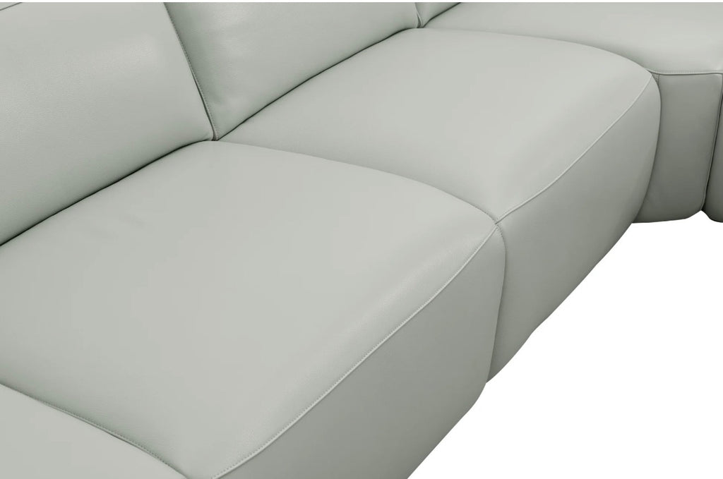 Casa Milano Noelia Italian Leather Power Reclining Sectional with Chaise
