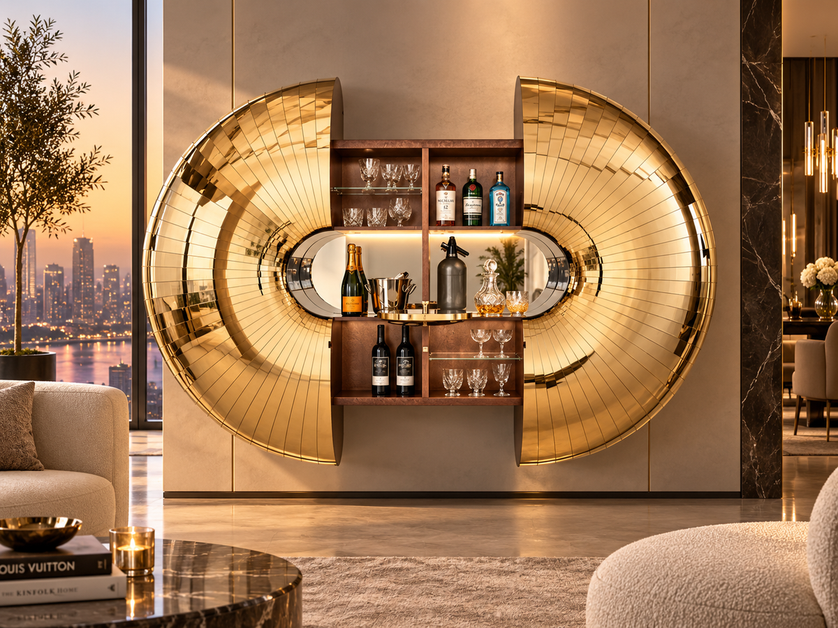ORBIS SCULPTURAL WINE CABINET