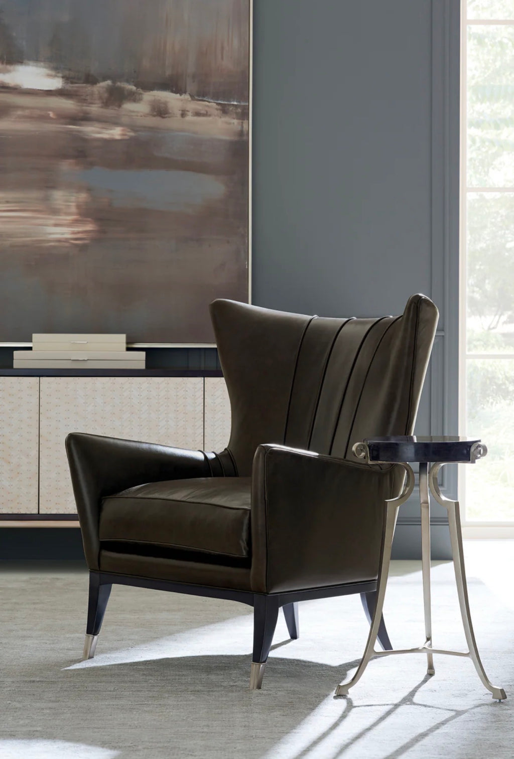 Casa Milano So Welt Done Wingback Chair – Brown Leather