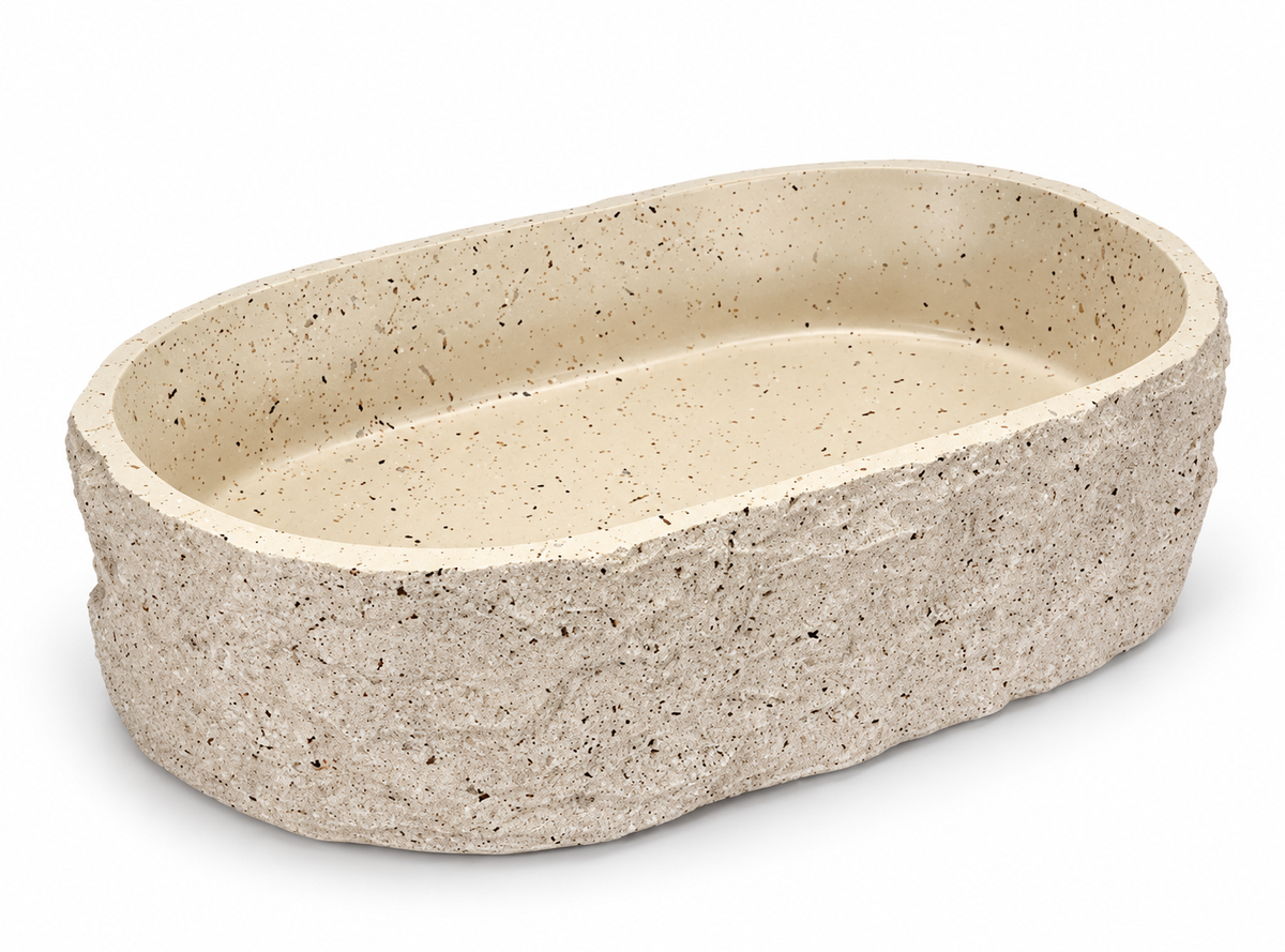 AURELIA SCULPTED ARTIFICIAL STONE RESIN VESSEL SINK