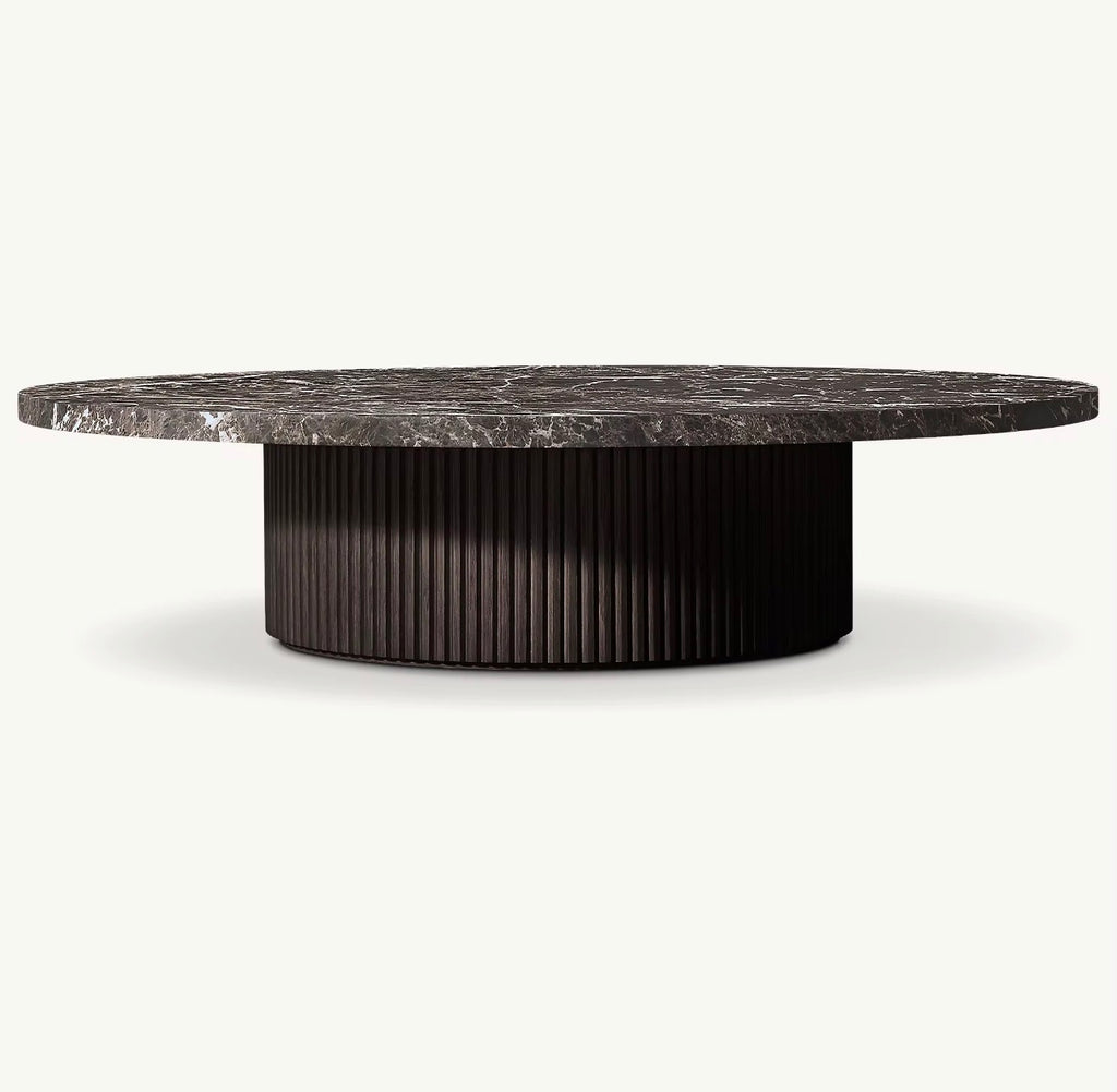 Casa Milano Siena Fluted Marble Coffee Table