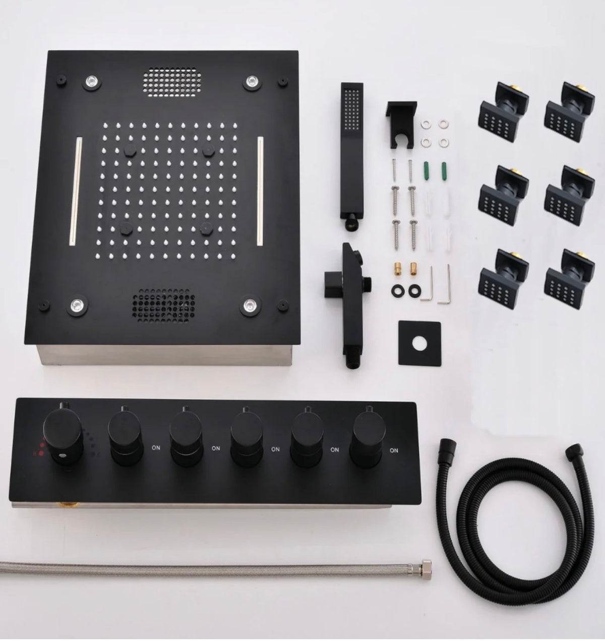 AURA Musical LED 6-Jet Thermostatic Shower System