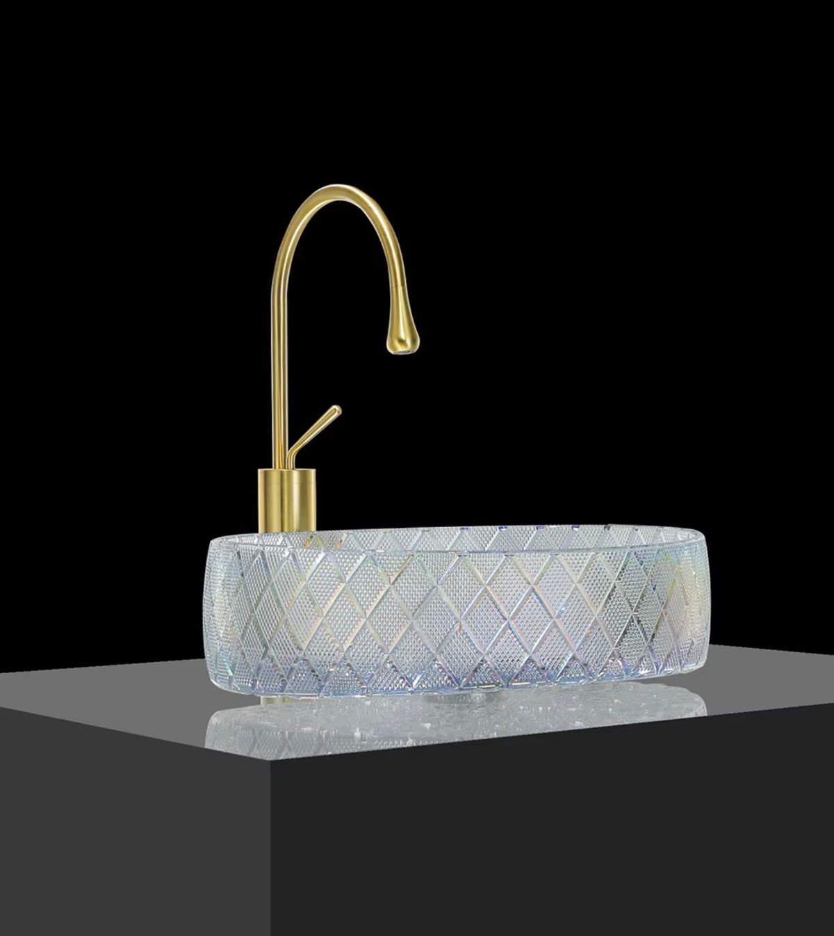 RIVIERA CRYSTAL GLASS VESSEL SINK