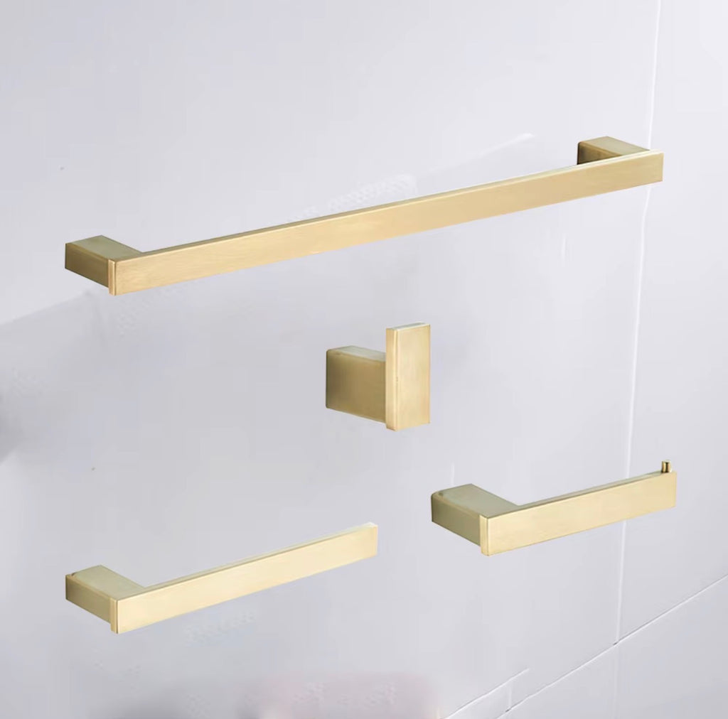 Éloise Brushed Gold 4-Piece Bathroom Hardware Set
