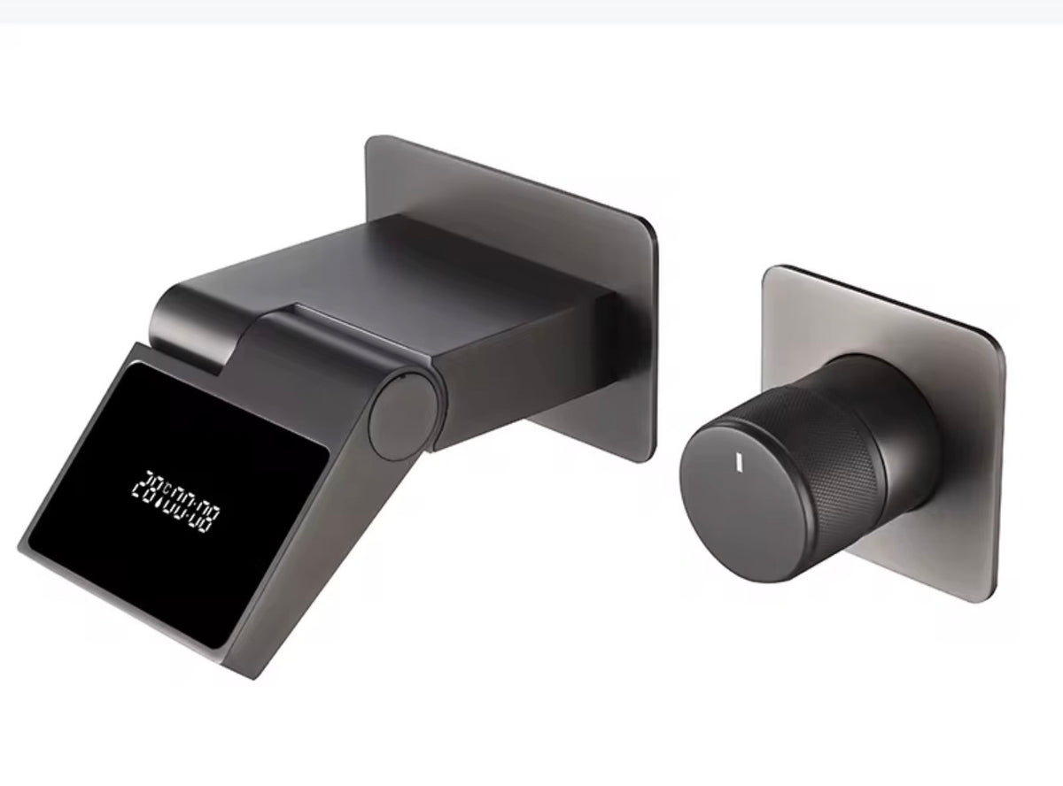 Ravello Digital Display Wall-Mounted Waterfall Faucet