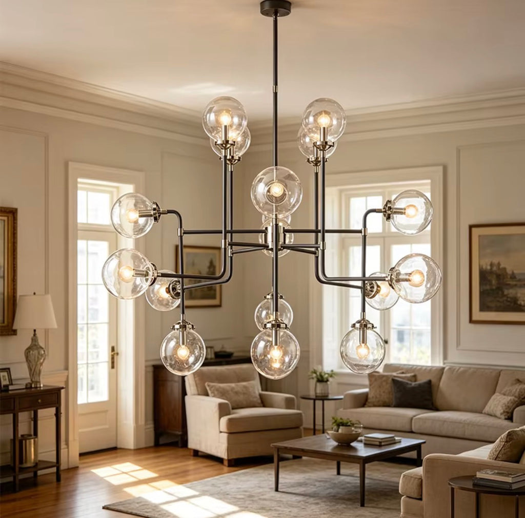 Atmosphere Globe Clear Glass Chandelier
