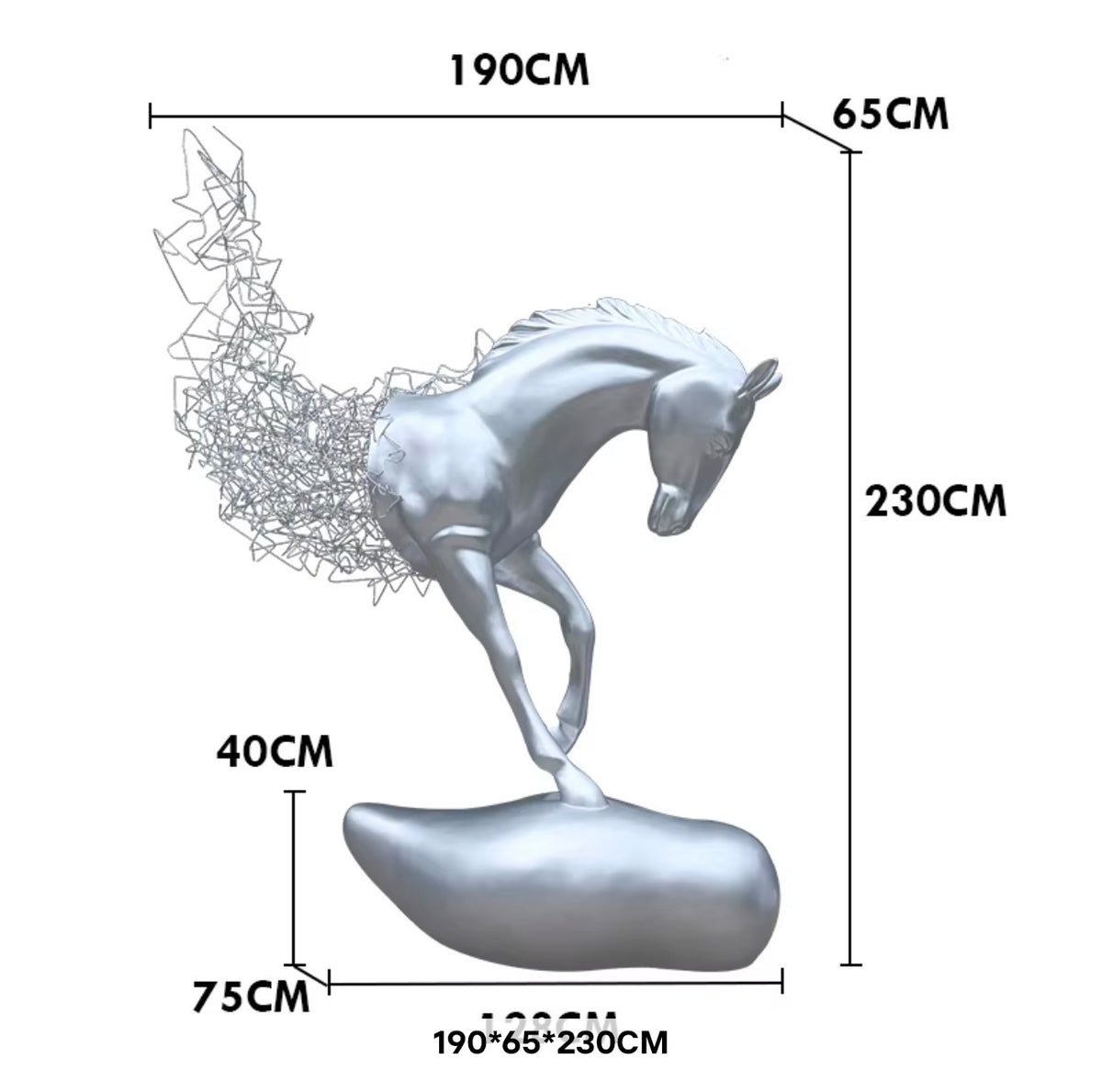 Elysian Motion Horse Sculpture