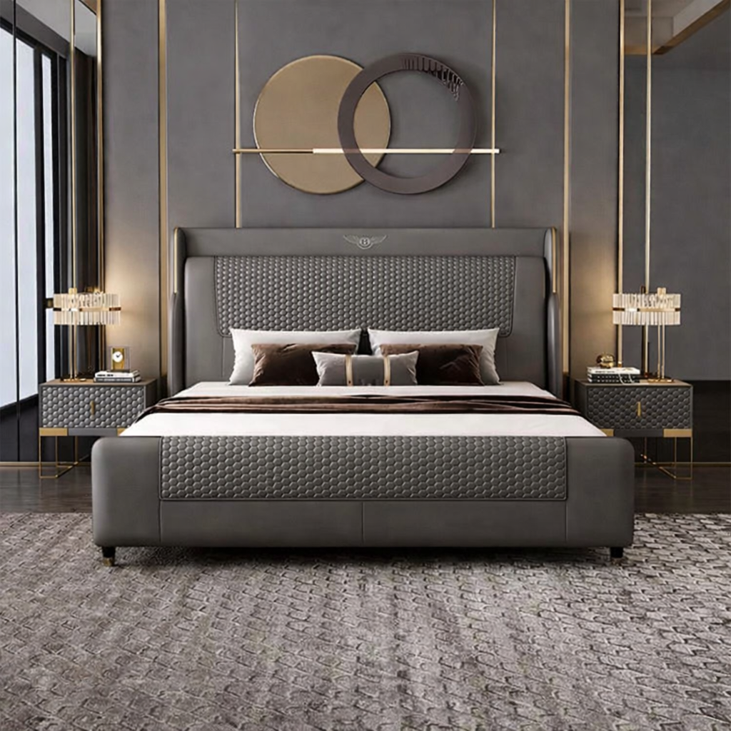 Casa Milano Luxury Leather Storage Bed
