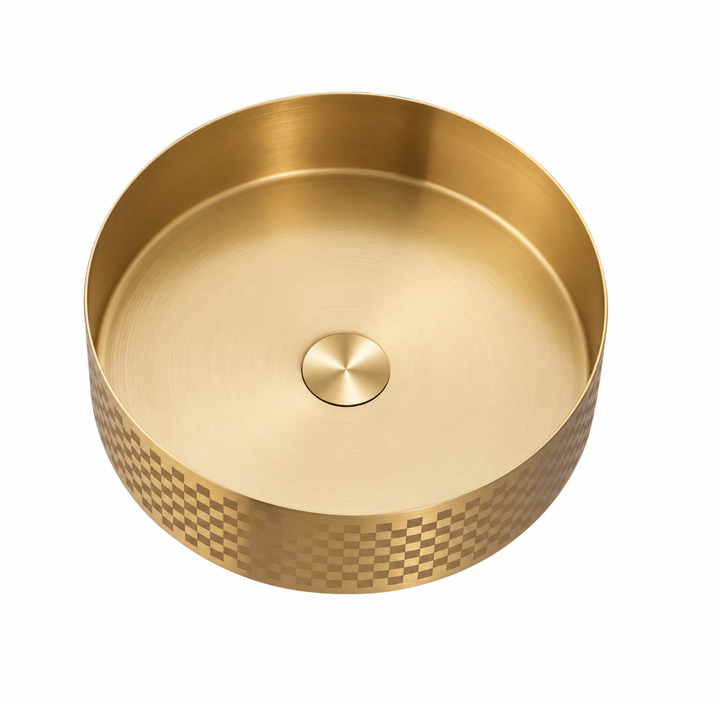 Marcello Etched Stainless Steel Vessel Sink