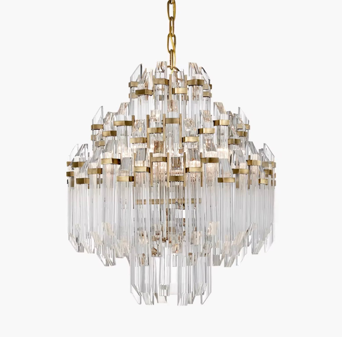 Adele Four-Tier Acrylic Waterfall Chandelier
