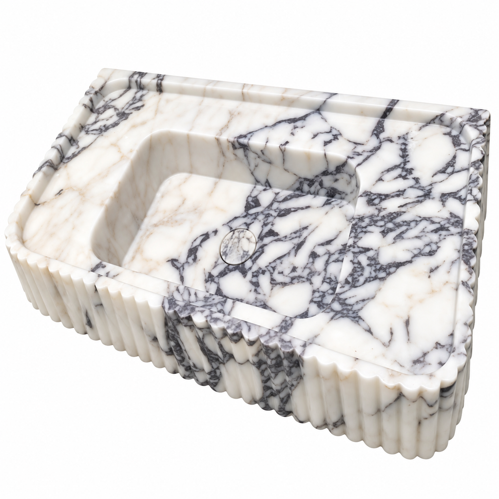 Calacatta Marble Wall-Hung Vanity Basin
