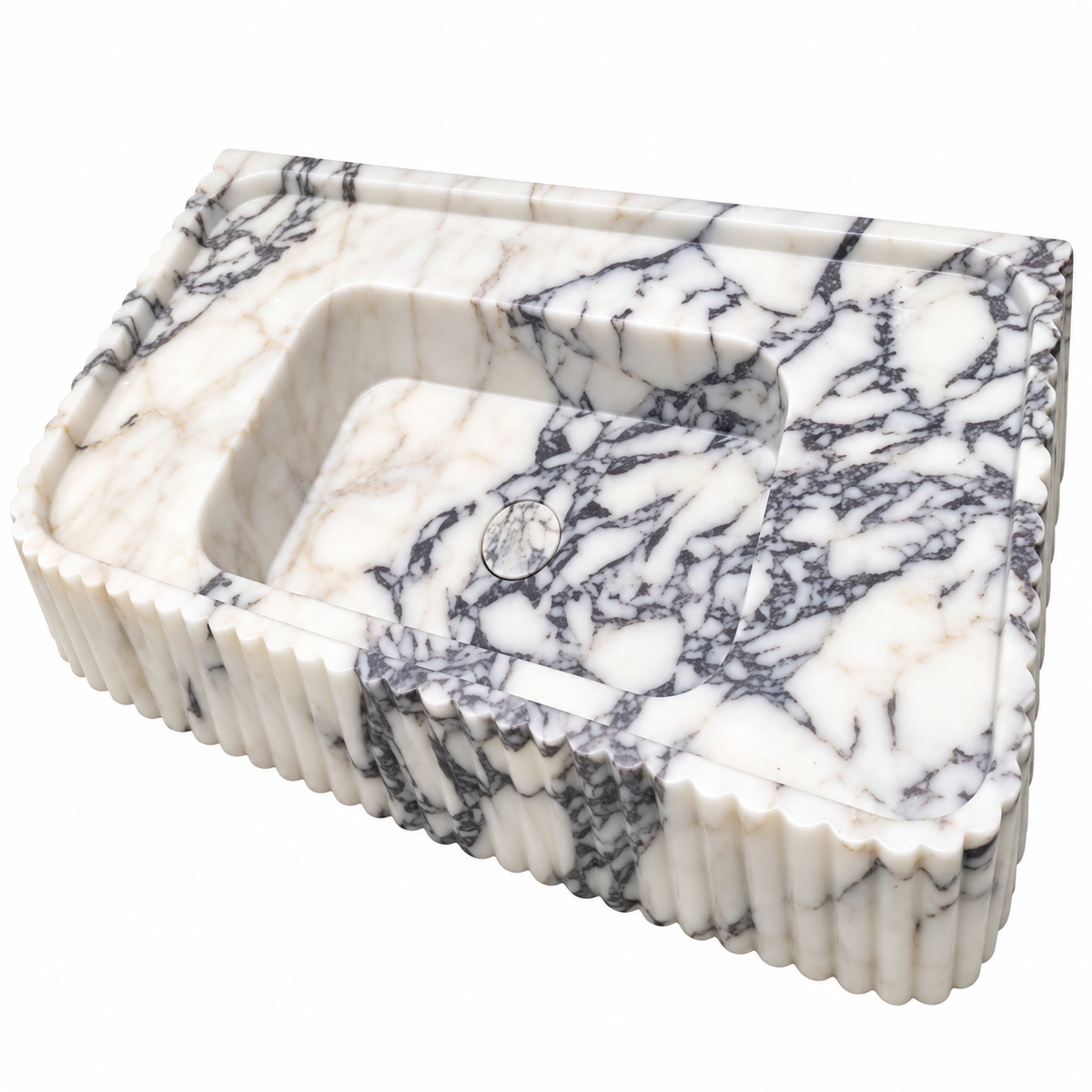 Calacatta Marble Wall-Hung Vanity Basin