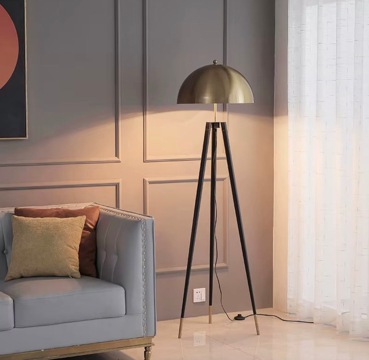 Marcella Dome Tripod Floor Lamp