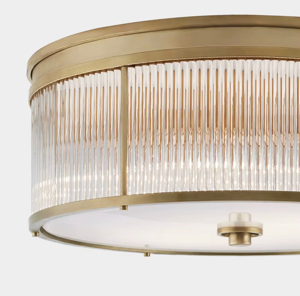 Lucienne Fluted Glass Flush Mount