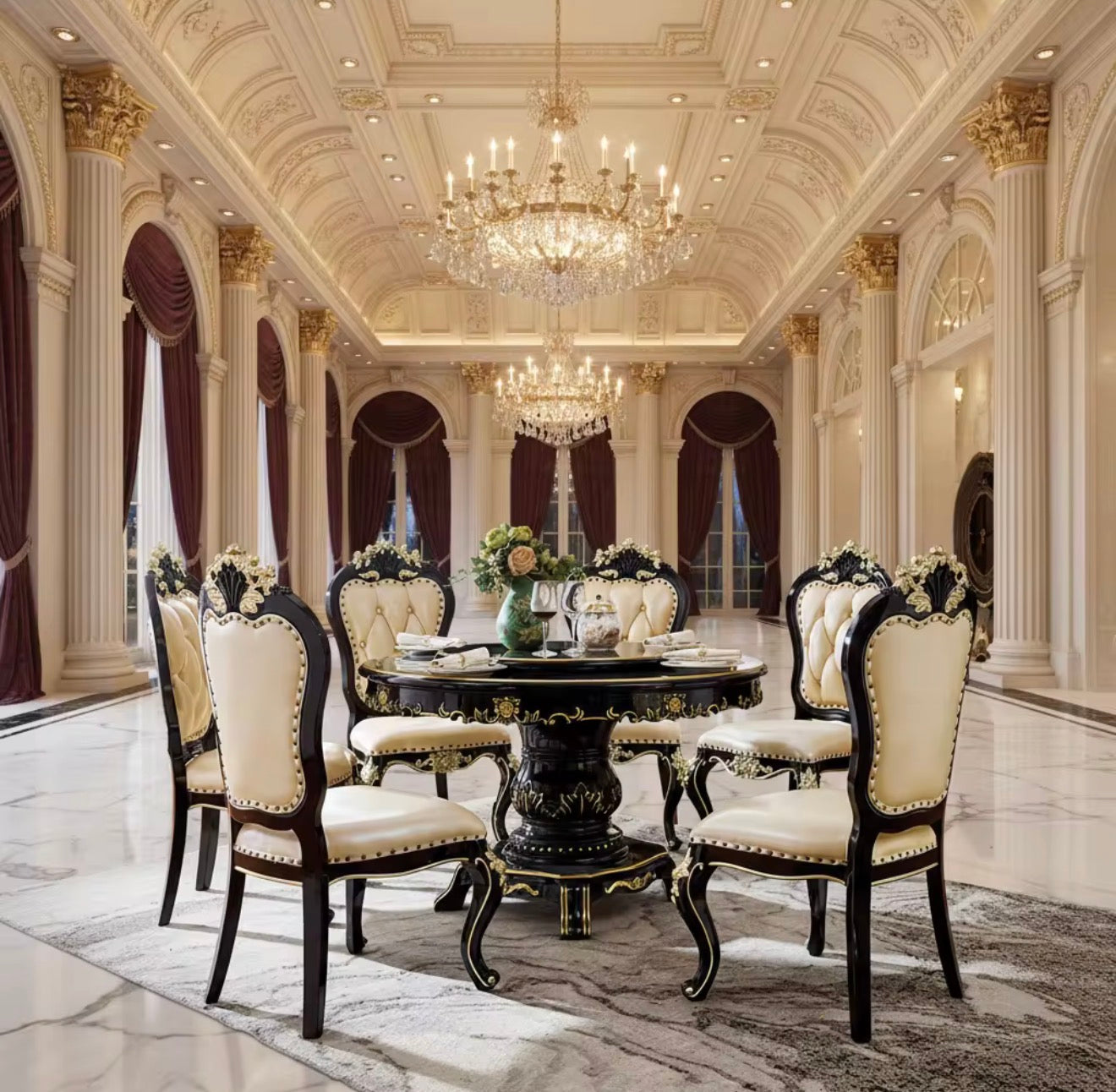 Casa Milano Castello Grand Dining Set – 7 Piece