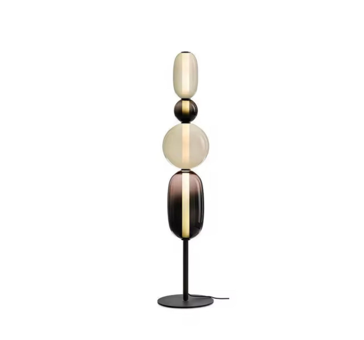 Sculptural Pebble Glass Floor Lamp