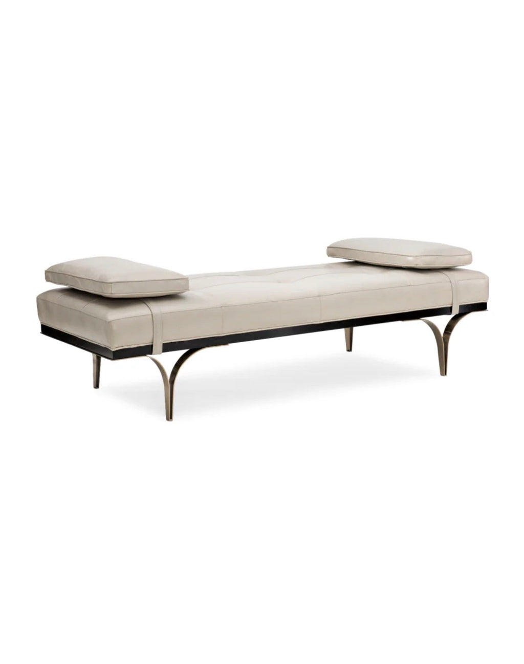 Casa Milano – Taupe Leather Luxury Daybed Bench