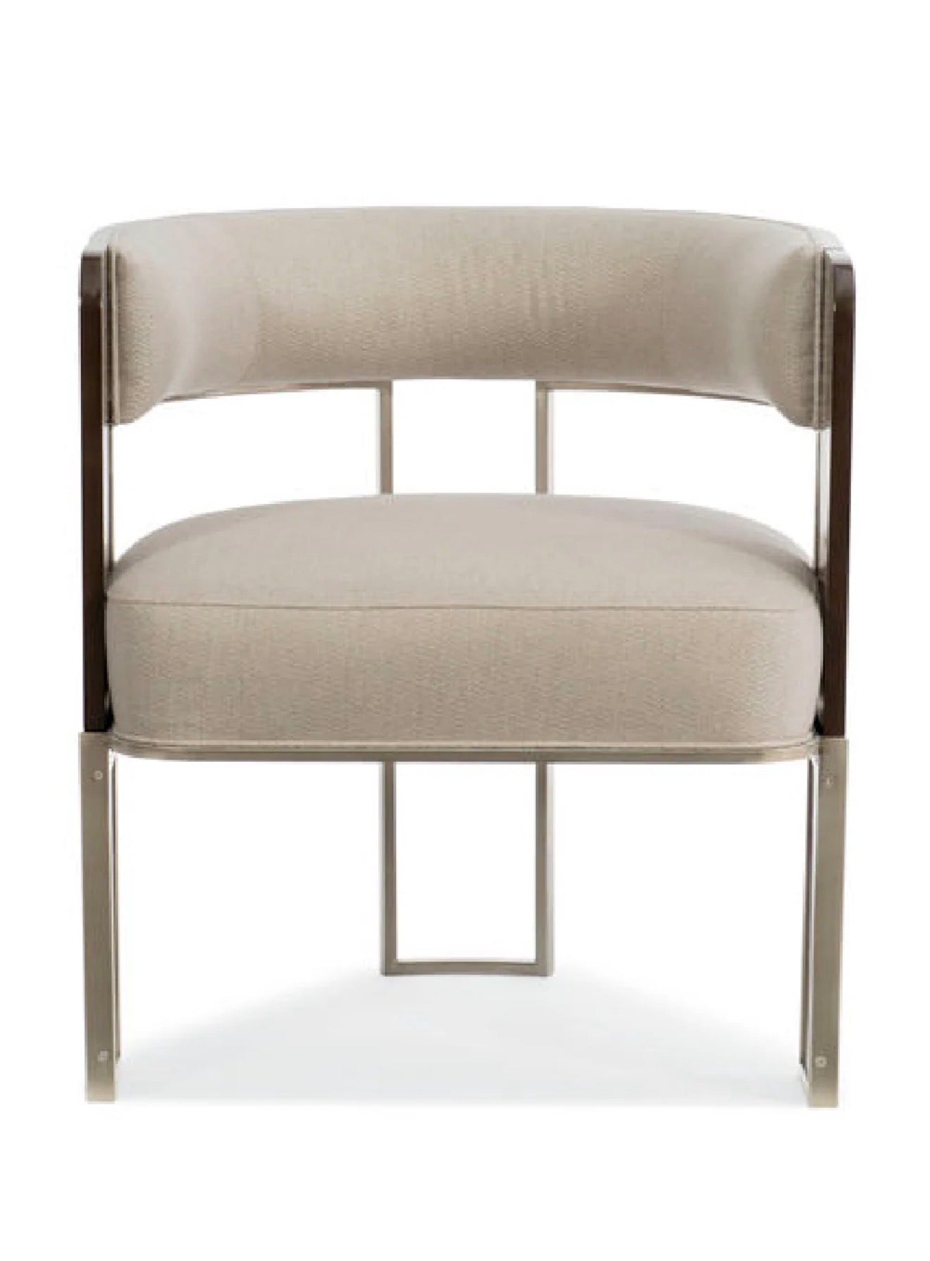 Casa Milano Streamliner Cream Curved Accent Chair