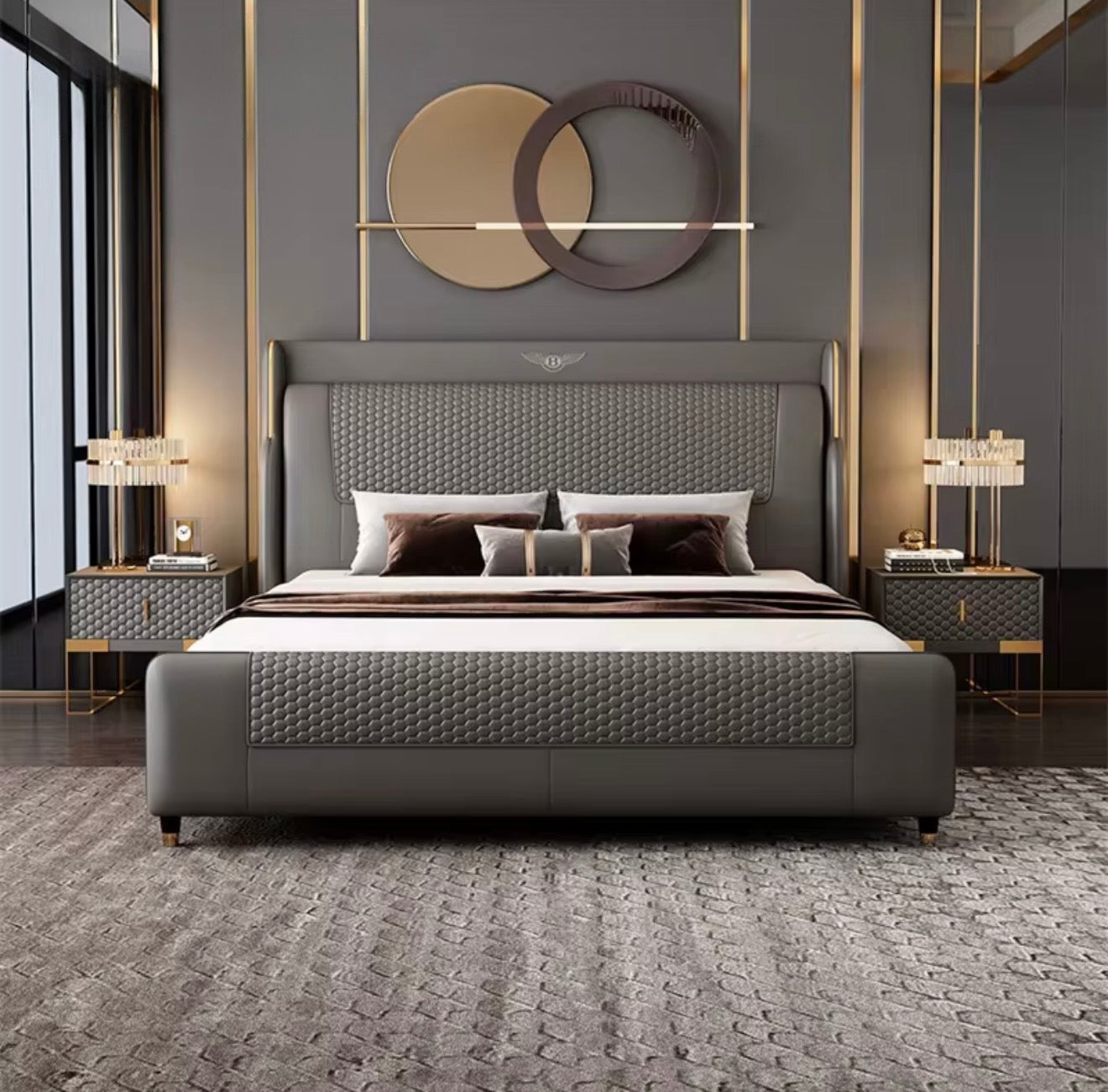 Casa Milano Luxury Leather Storage Bed