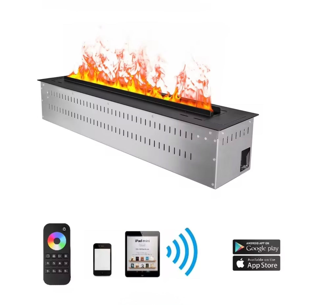 Alessandro 48-Inch 3D Water Vapor Electric Fireplace