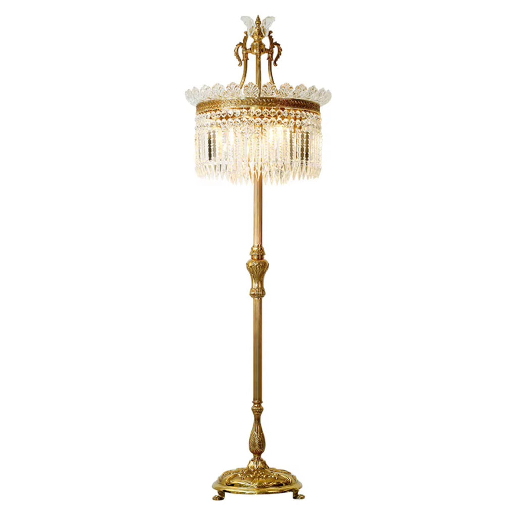 Isadora Gilded Crystal Floor Lamp