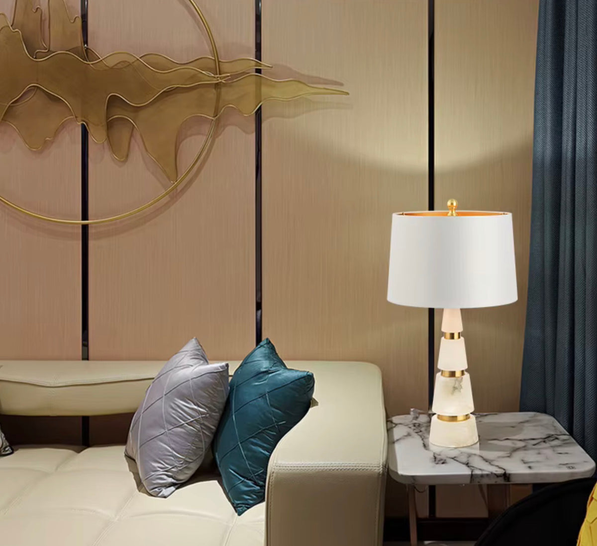Eliana Sculptural Marble Table Lamp