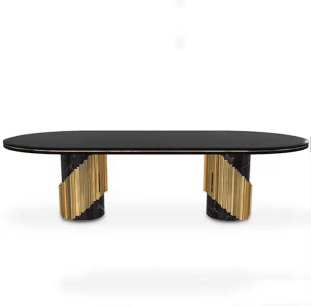Lorenzo Sculptural Oval Dining Table