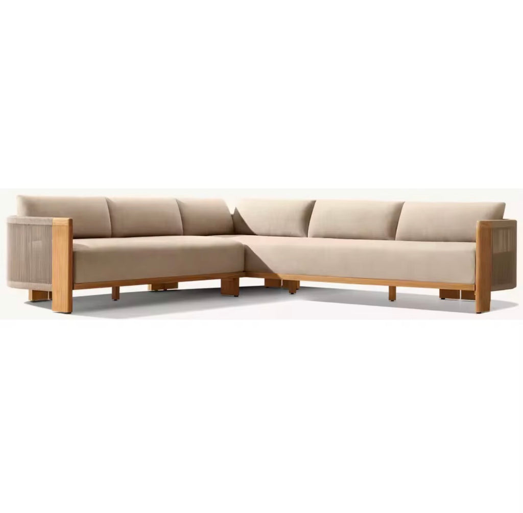 Portofino Luxury Teak Outdoor Sectional by Casa Milano