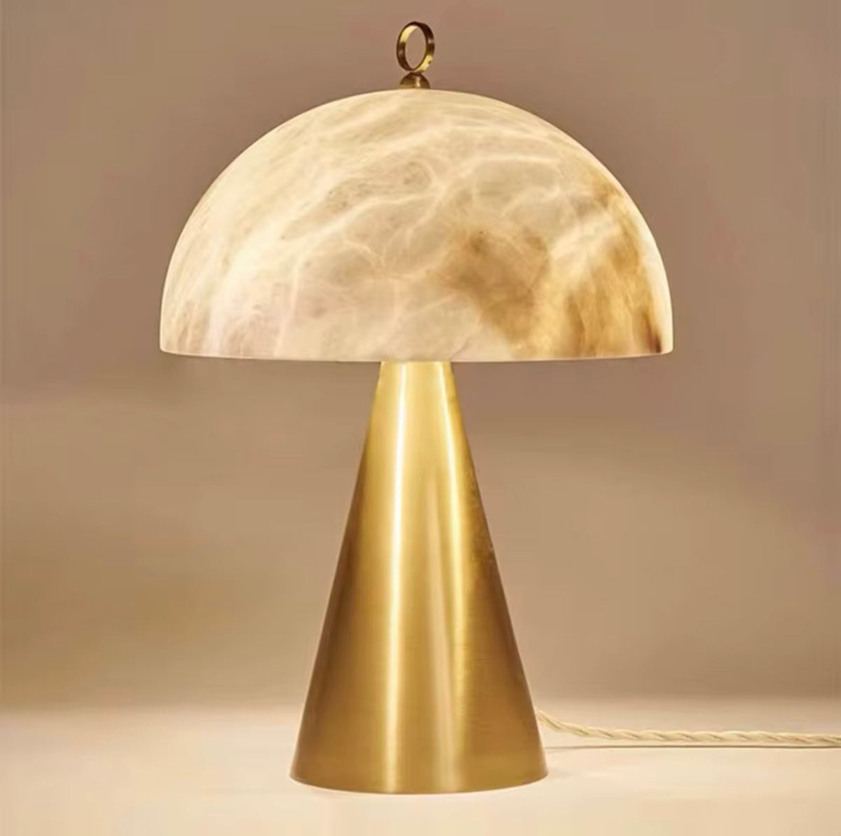 Isabella Mushroom Natural Marble Table Lamp