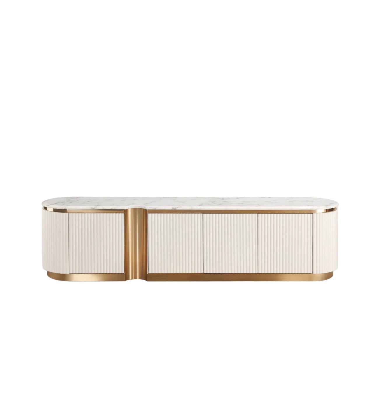 Casa Milano Valente TV Console – Walnut & Cream White