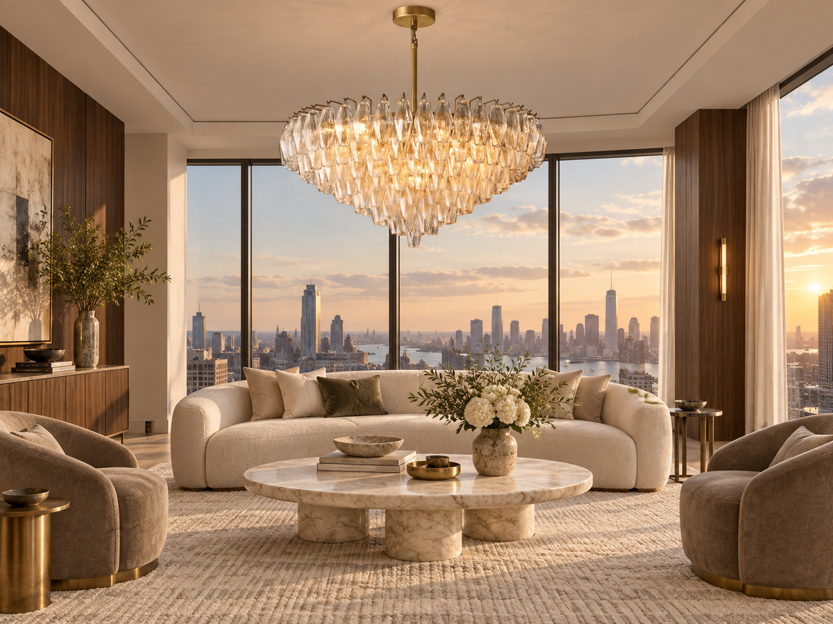 Aureline Tiered Glass Chandelier