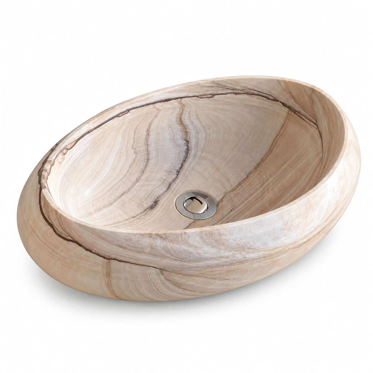 Aveline Oval Marble Vessel Sink