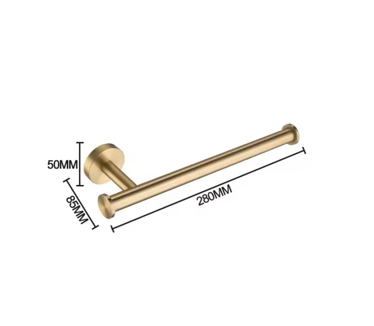 Valeria 8-Piece Brushed Gold Bathroom Hardware Set