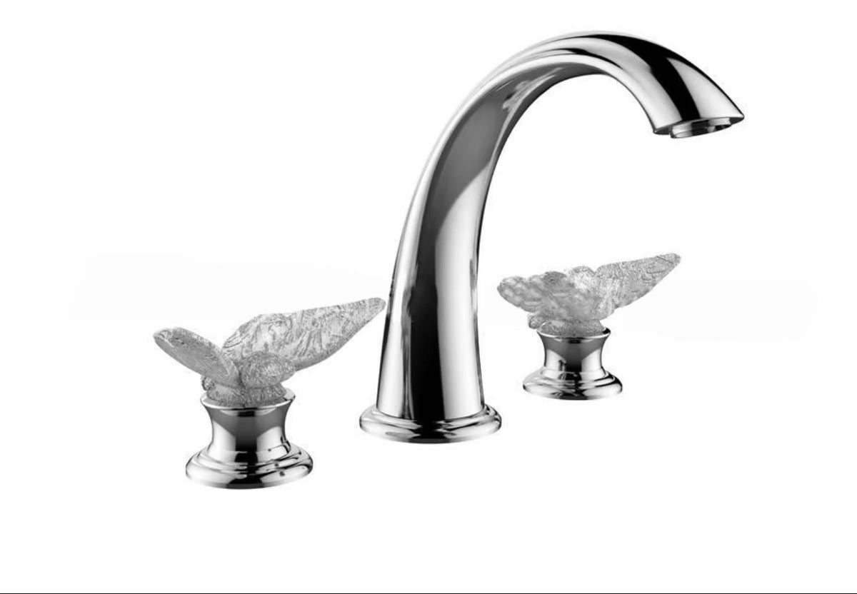 Aurelia Crystal Butterfly Widespread Faucet