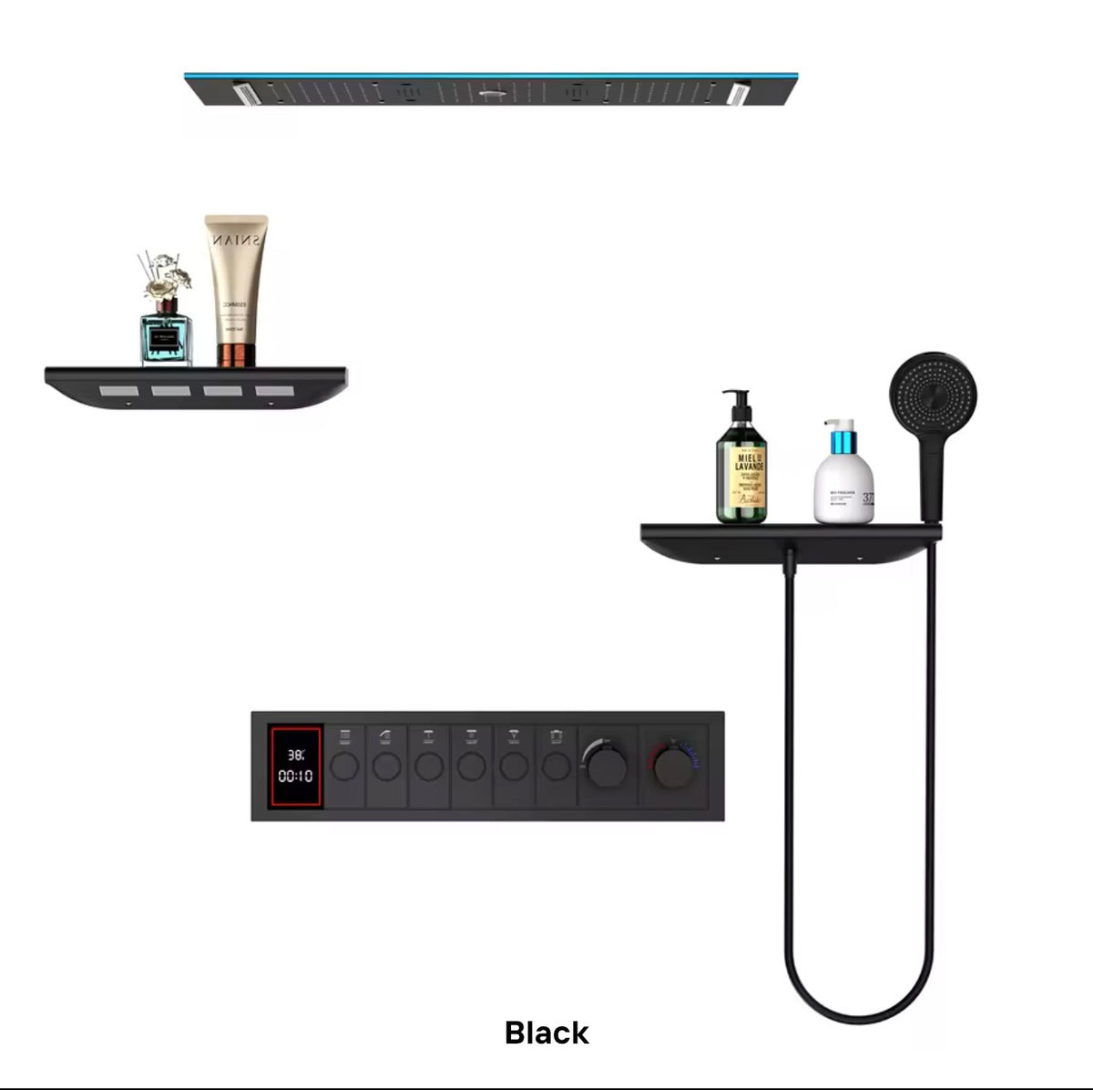 Lorenzo 6-Way LED Music Thermostatic Shower System