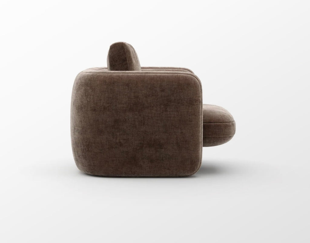 Overlap Sculptural Upholstered Accent Chair by Caracole