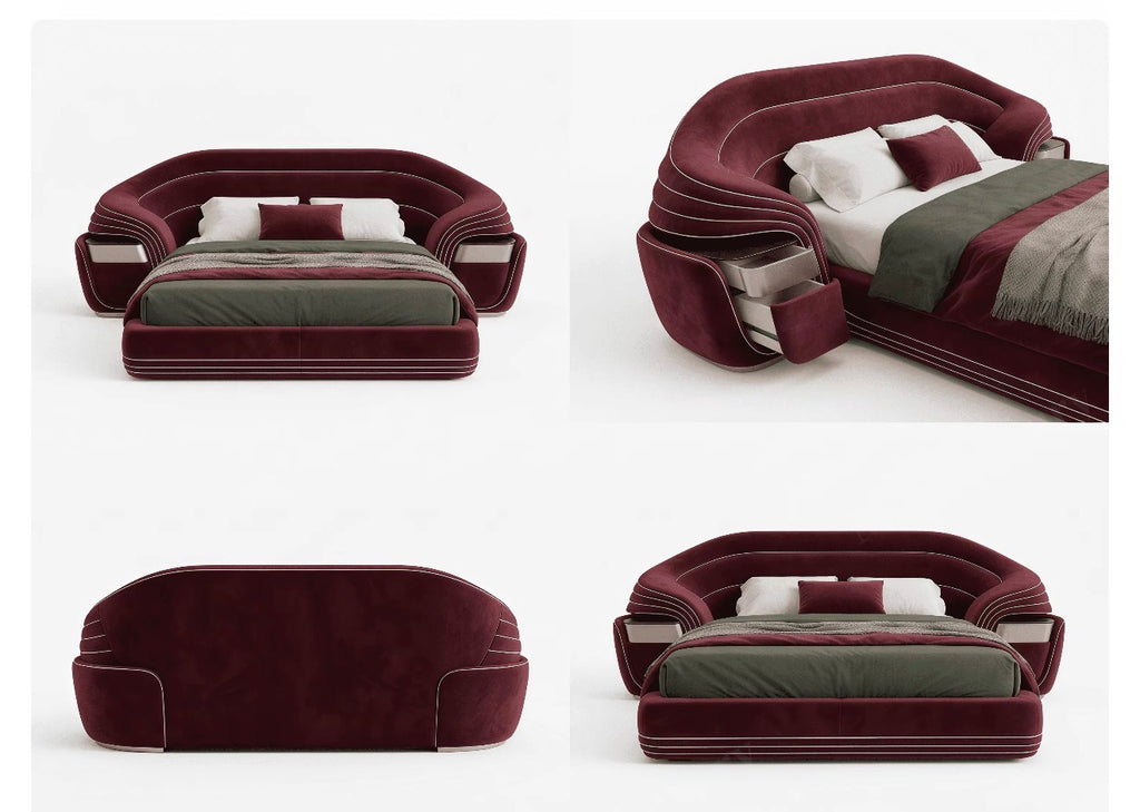 Valentino Royale Burgundy Bed