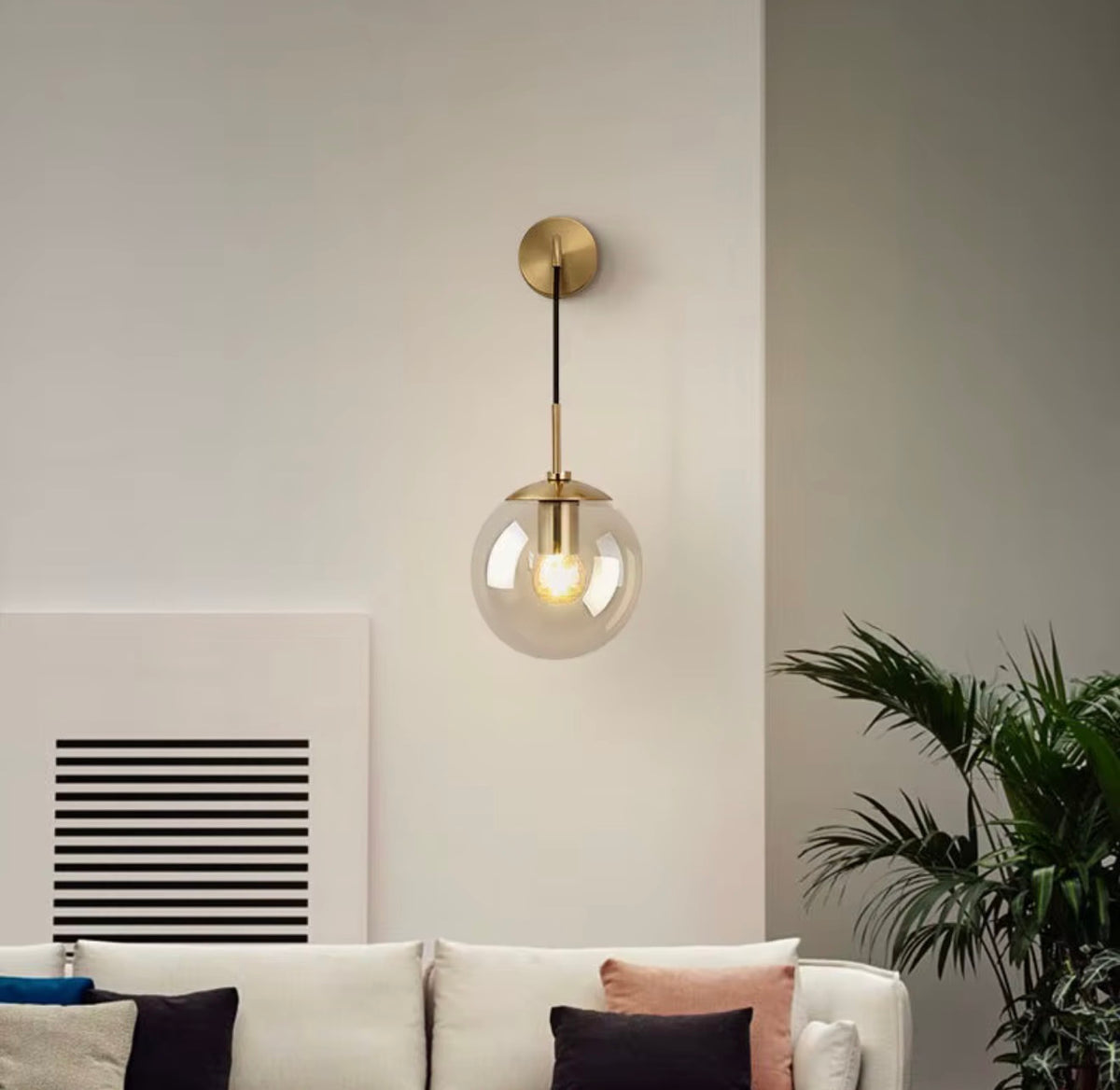 NICO GLASS GLOBE WALL SCONCE