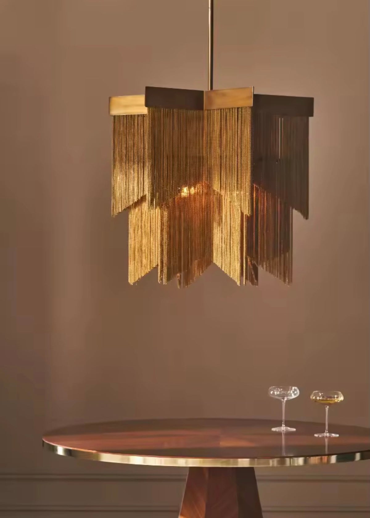 Golden Cascade Chandelier