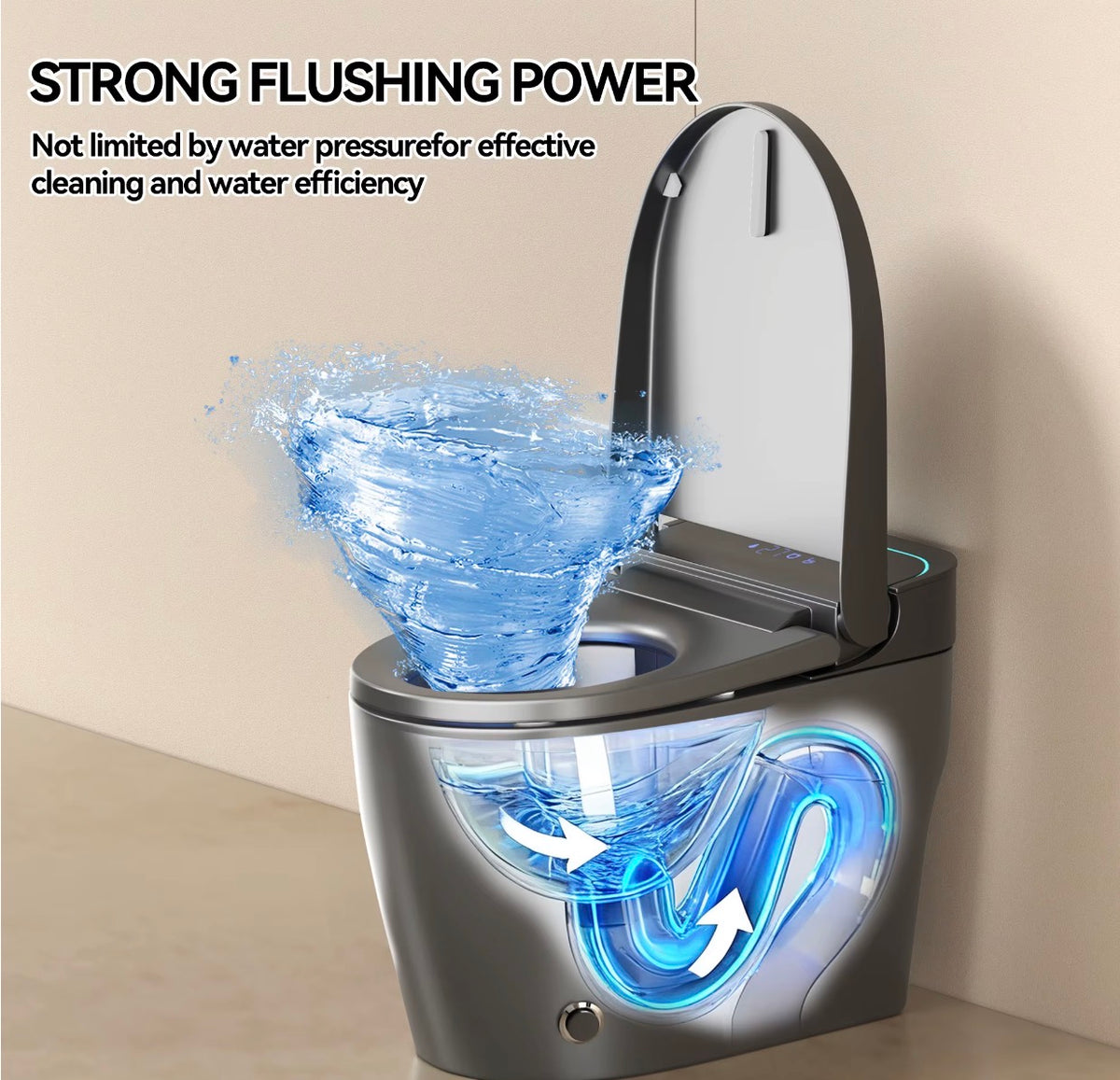Lorenzo Graphite Intelligent Smart Toilet