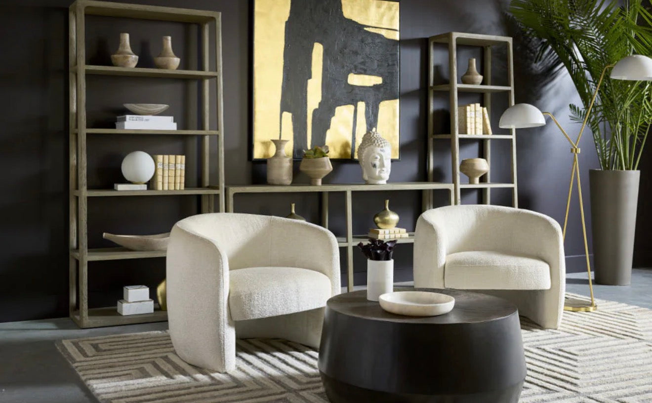 Casa Milano Splendido Etched Aluminum Coffee Table