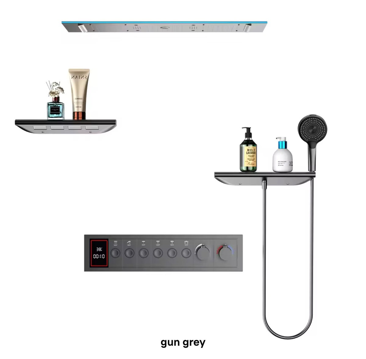 Lorenzo 6-Way LED Music Thermostatic Shower System