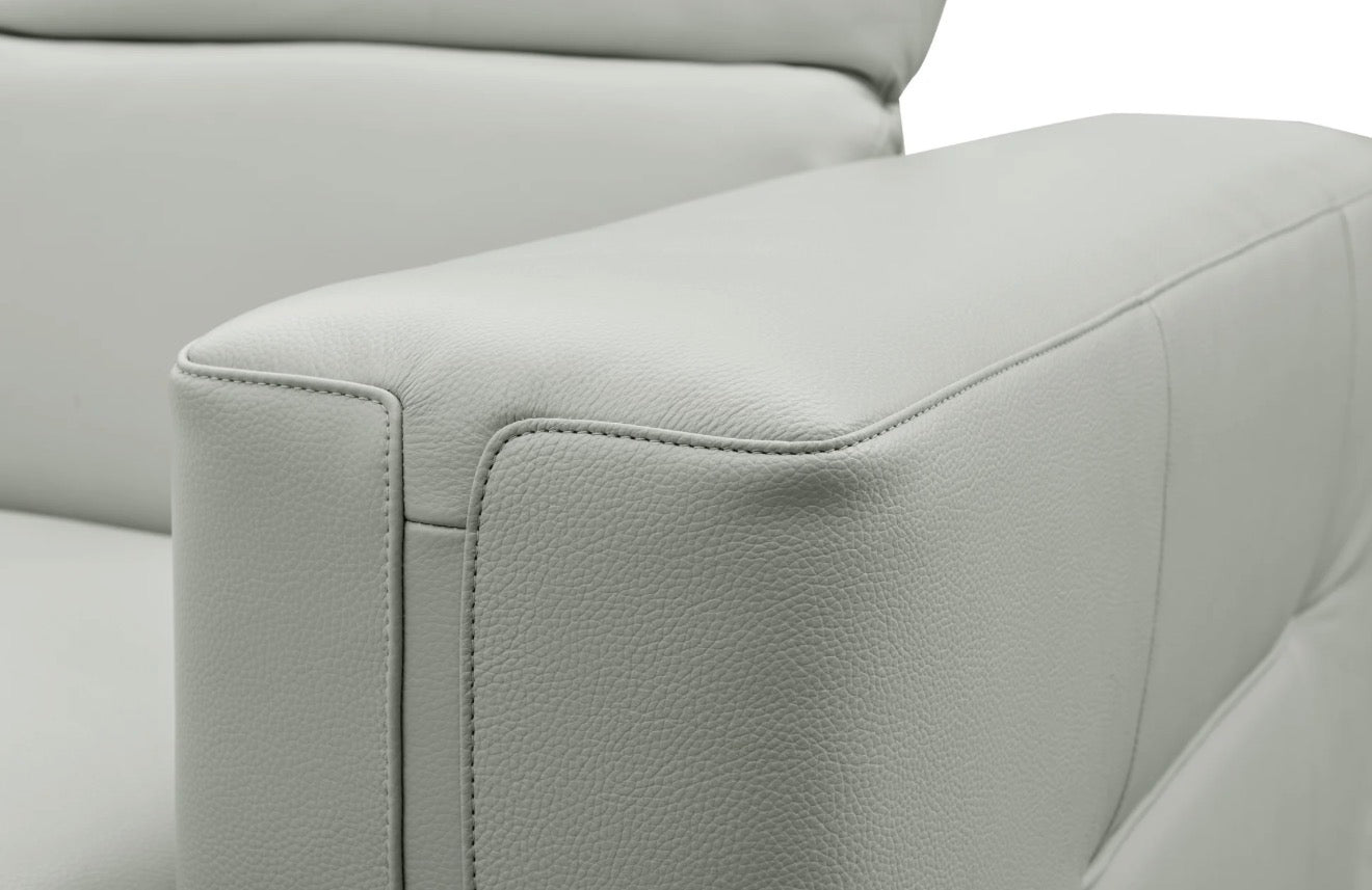 Casa Milano Noelia Italian Leather Power Reclining Sectional with Chaise