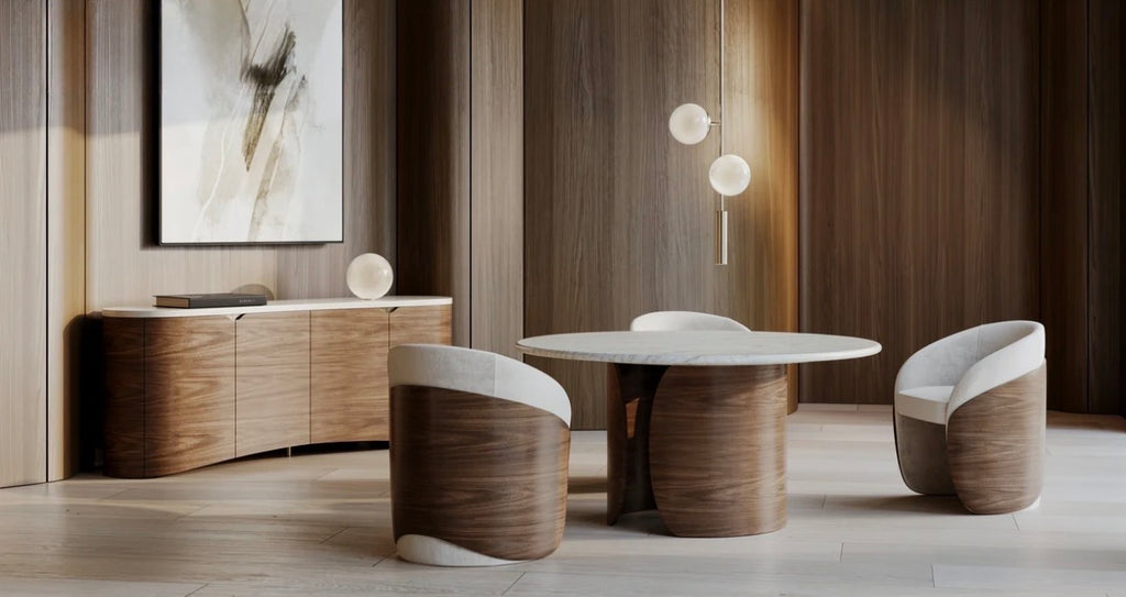 Fleur Wood Back Dining Chair
