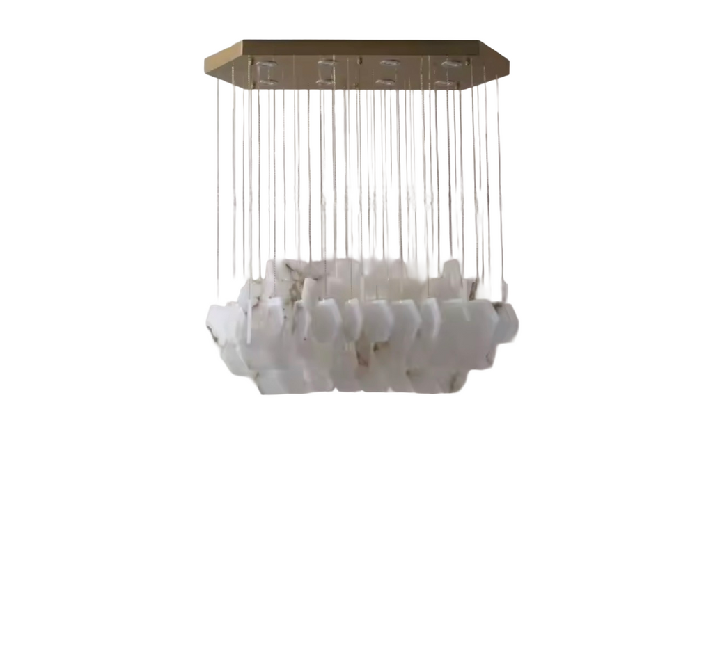 Solenne Rectangular Alabaster Chandelier