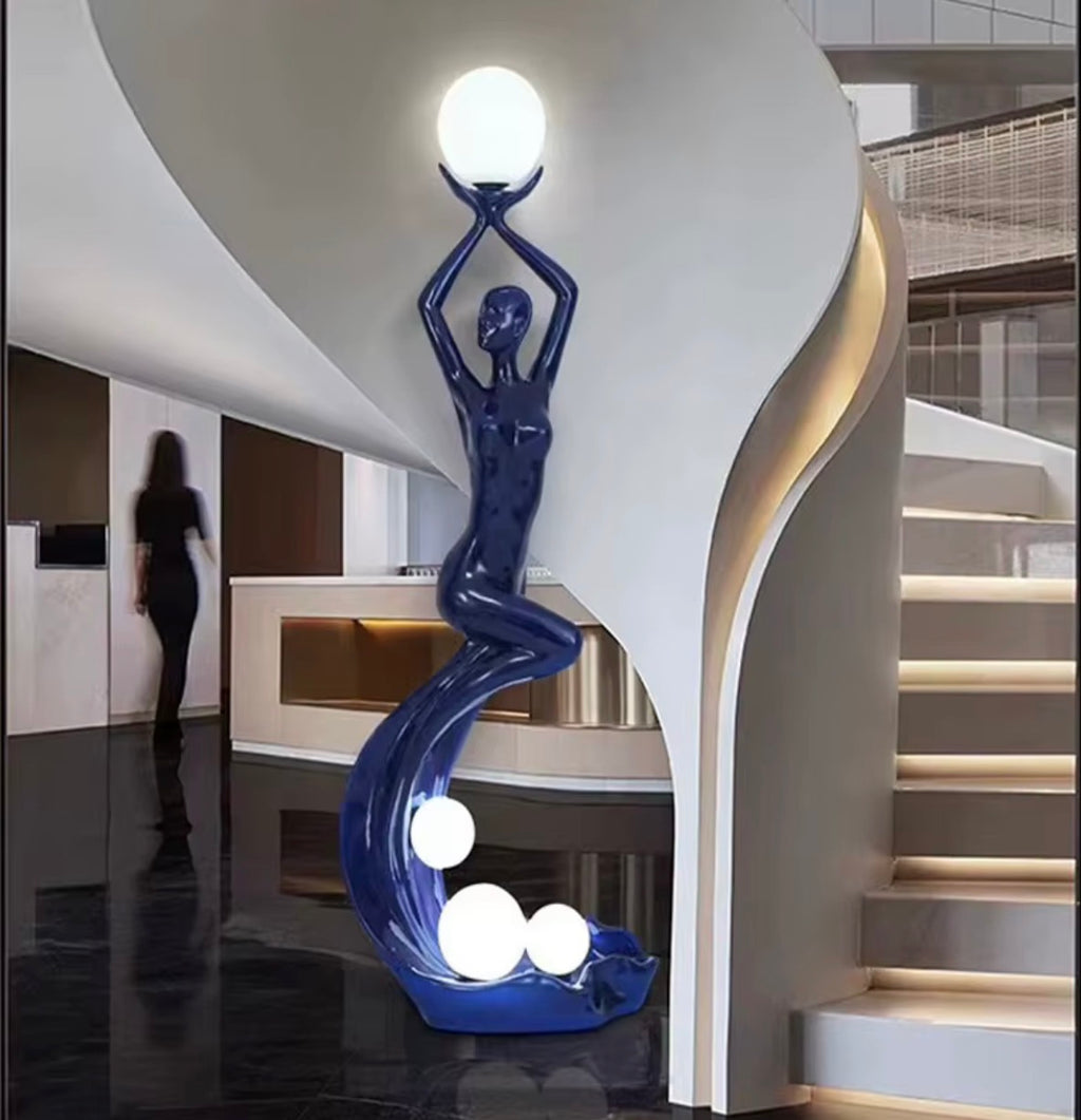 Mermaid Art Sculpture Floor Lamp