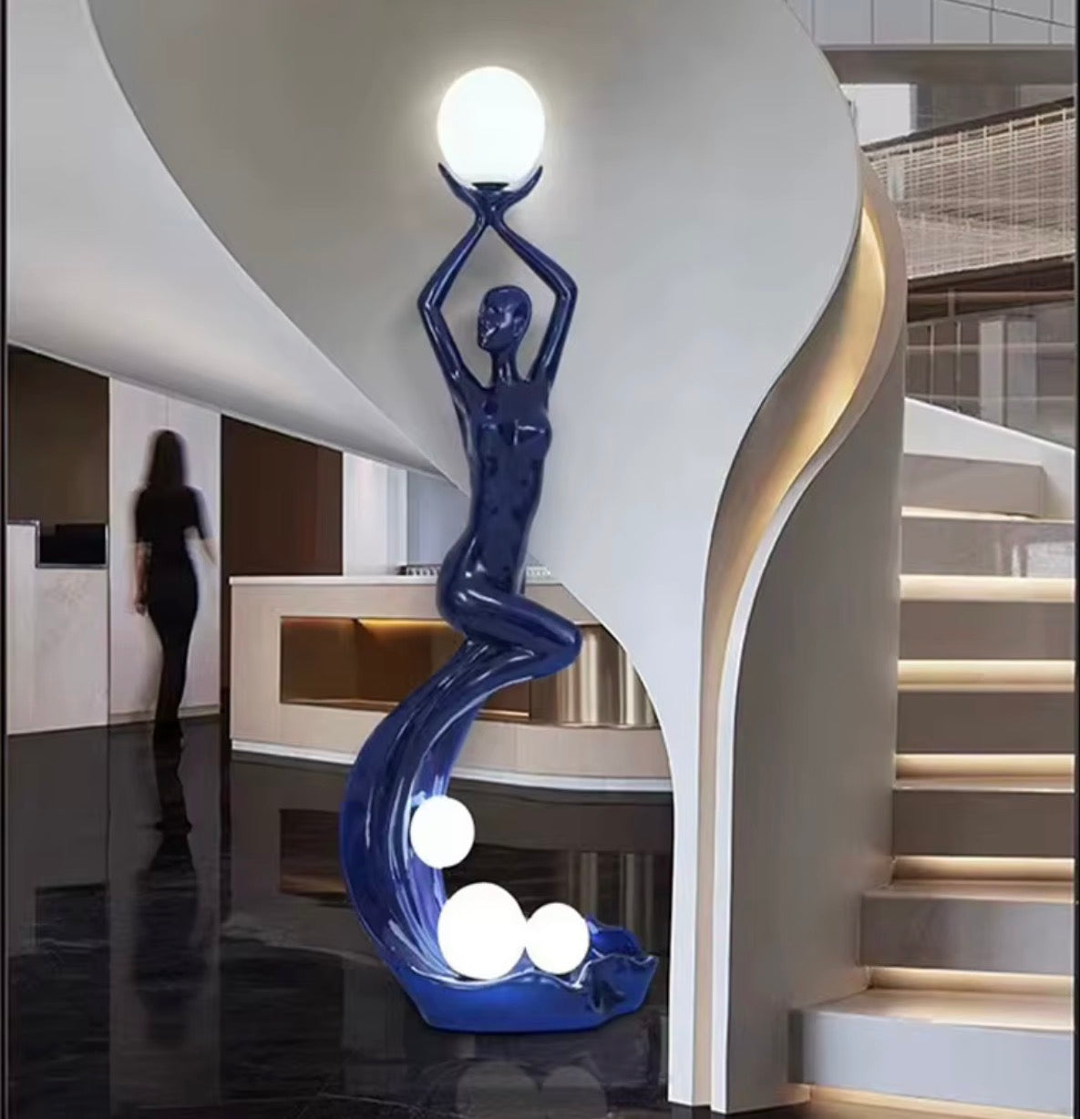 Mermaid Art Sculpture Floor Lamp
