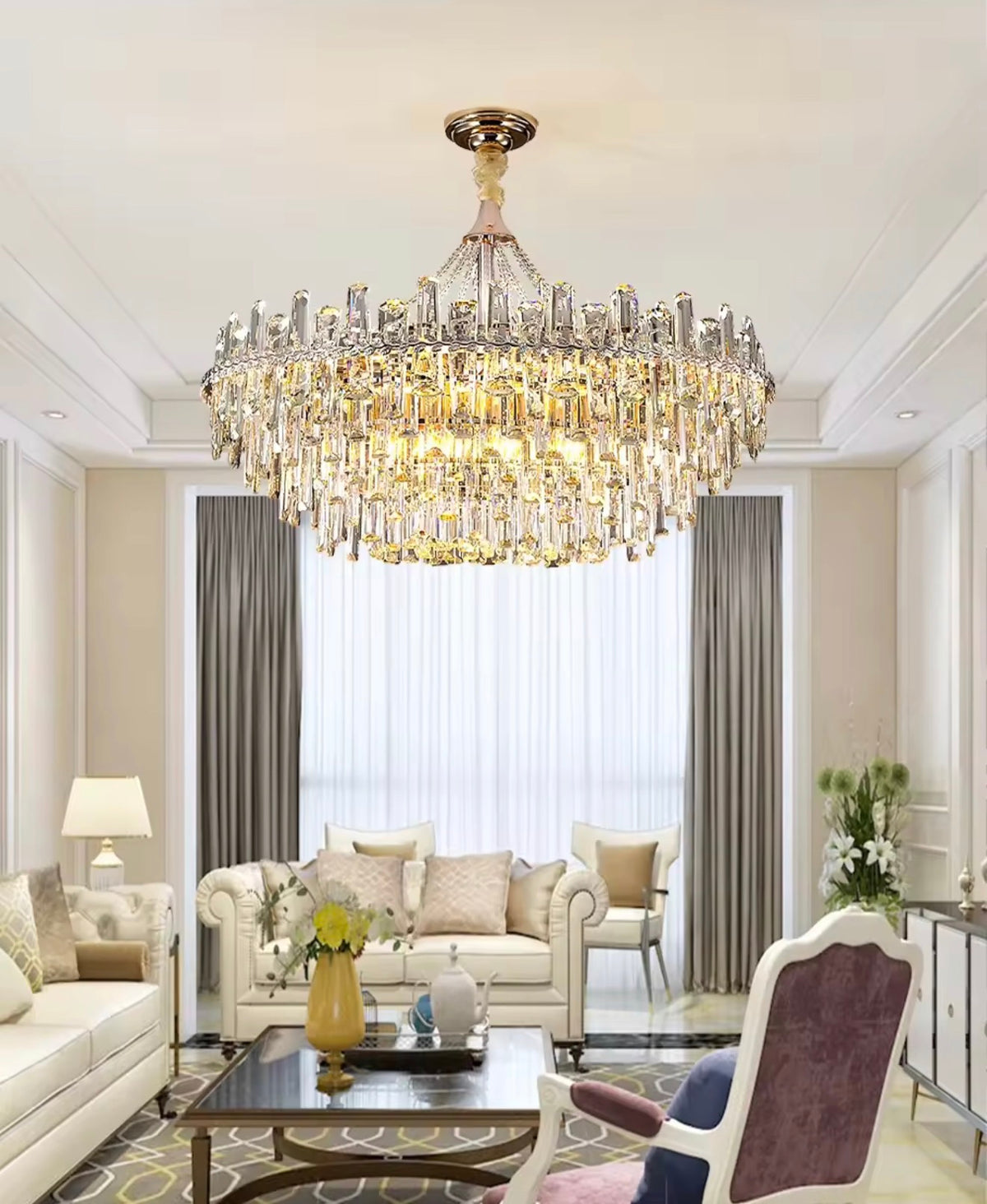 Adele Perle Chain Crystal Chandelier