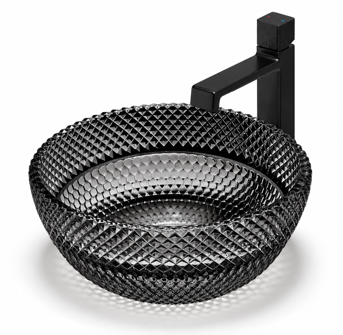 BELLINA CRYSTAL-CUT GLASS VESSEL SINK